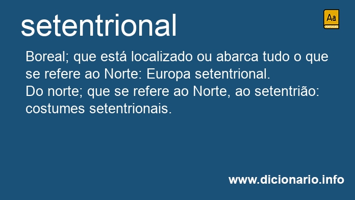 Significado de setentrionais