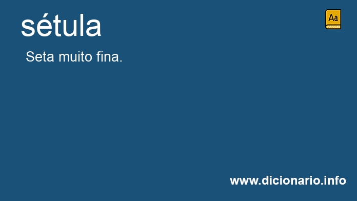 Significado de s�tula