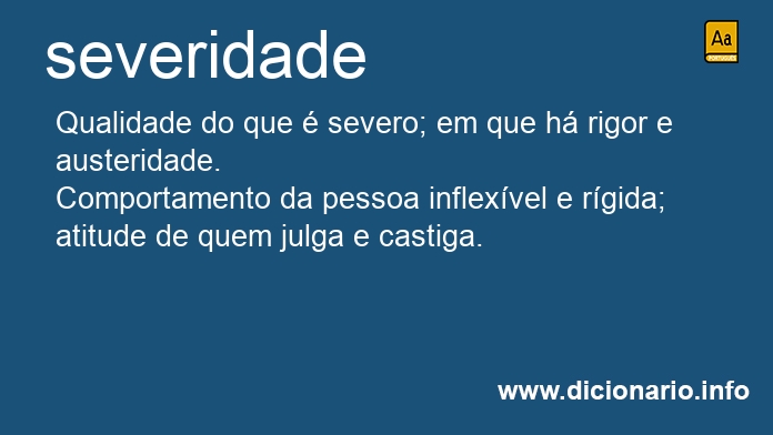 Significado de severidades