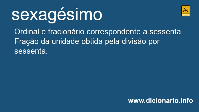 Significado de sexagsimo
