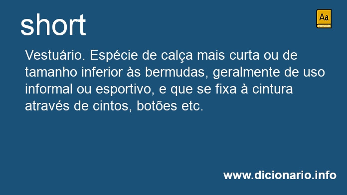 Significado de short