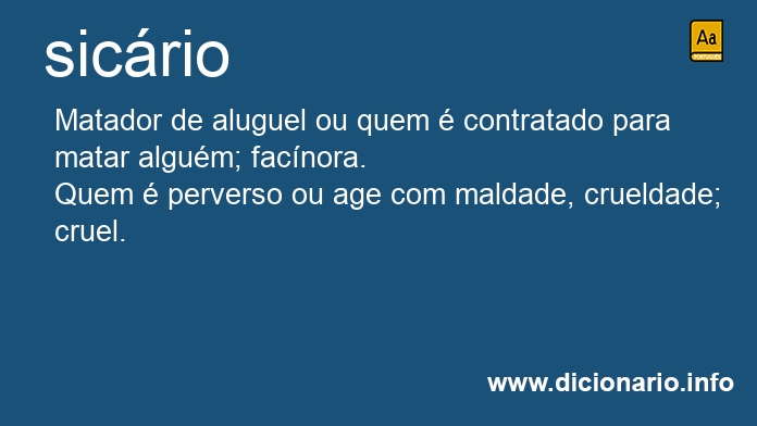 Significado de sicrio