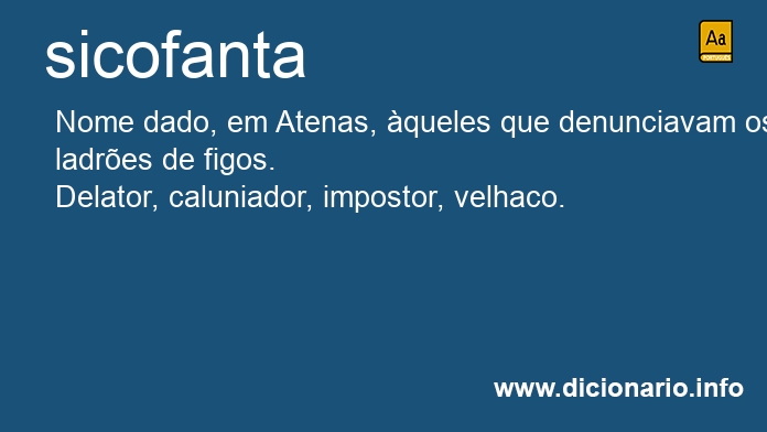 Significado de sicofanta