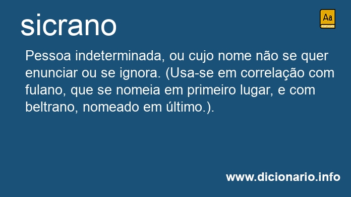 Significado de sicrano
