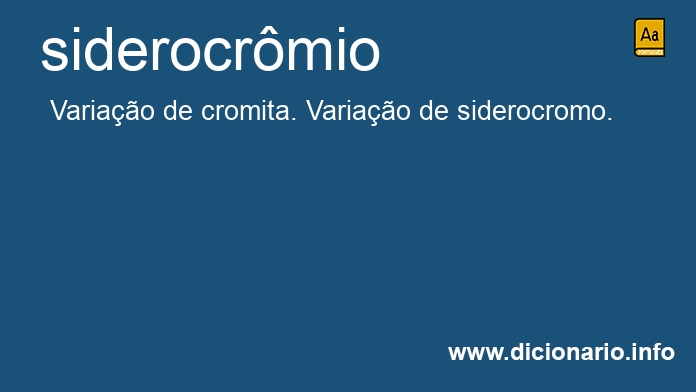 Significado de siderocrmio