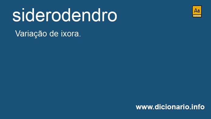 Significado de siderodendro