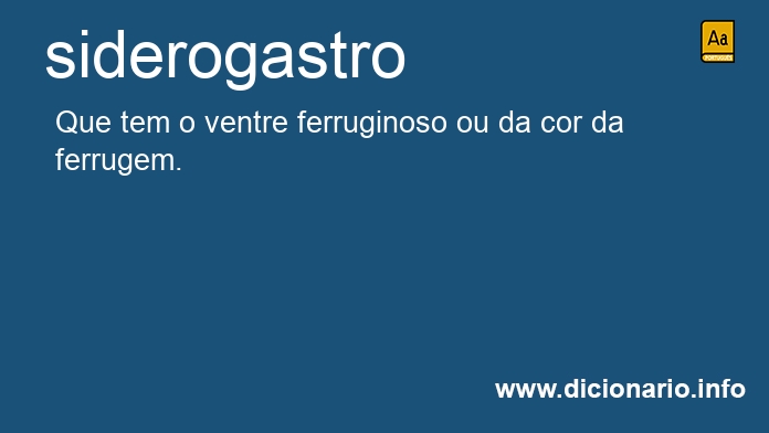 Significado de siderogastro