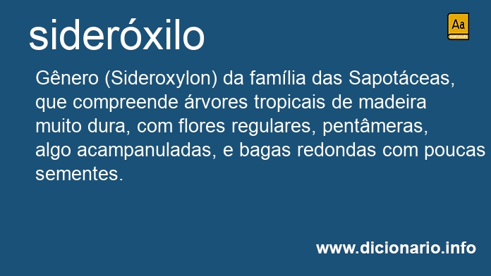 Significado de siderxilo