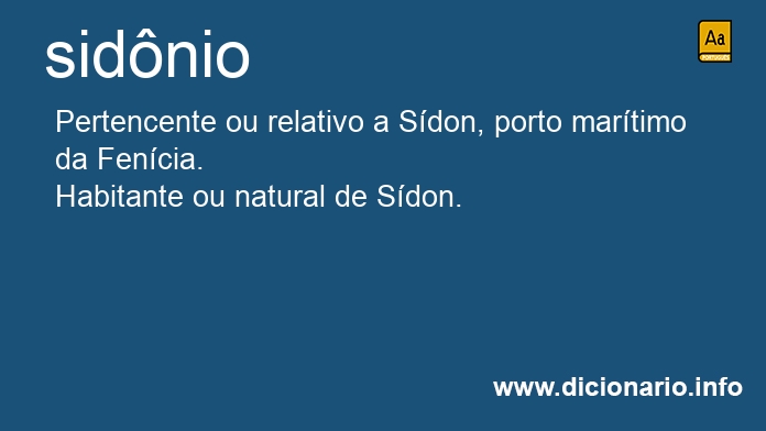 Significado de sidnio