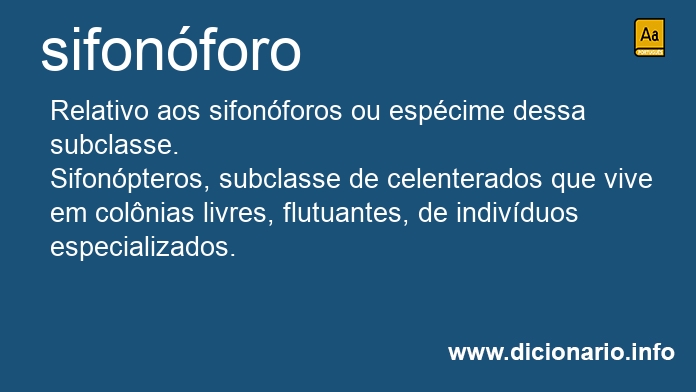 Significado de sifonforo