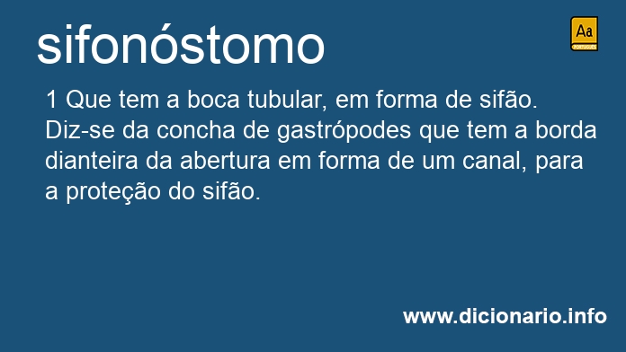 Significado de sifonstomo