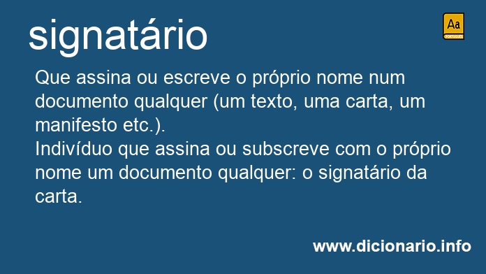 Significado de signatrio