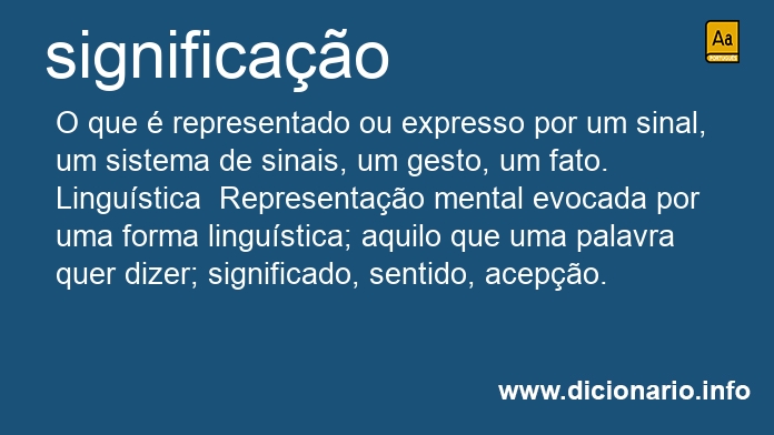 Significado de significaes