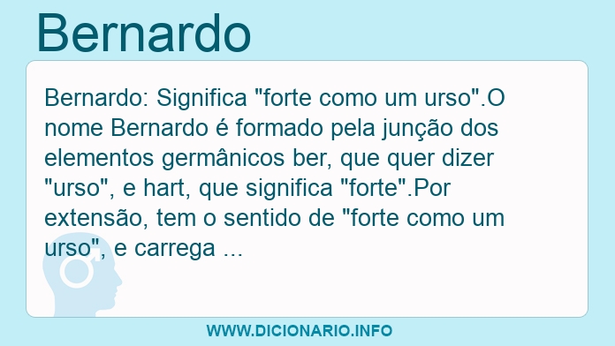 Significado do nome Bernardo