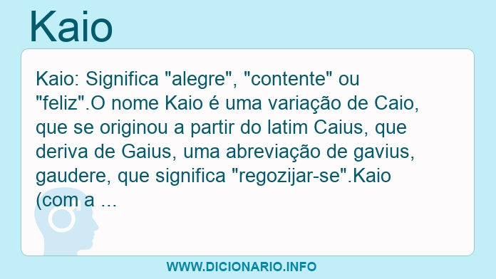 Significado do nome Kaio