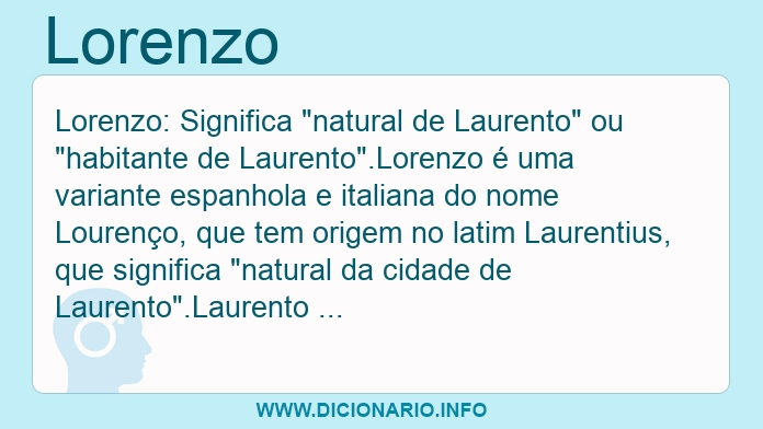 Significado do nome Lorenzo