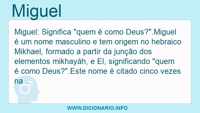 Significado do nome Miguel