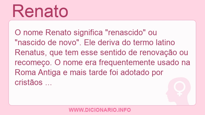 Significado do nome Renato