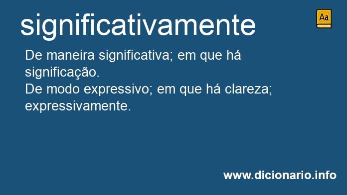 Significado de significativamente