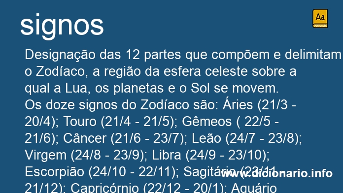 Significado de signos