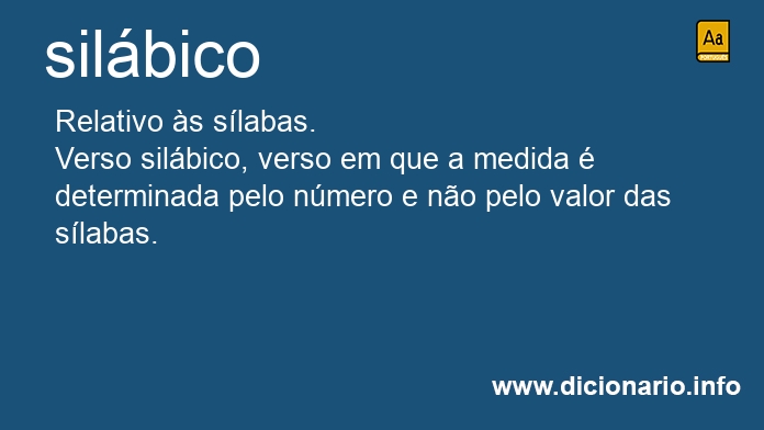 Significado de silbico