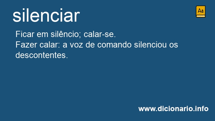 Significado de silencia