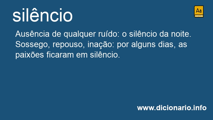 Significado de silncio