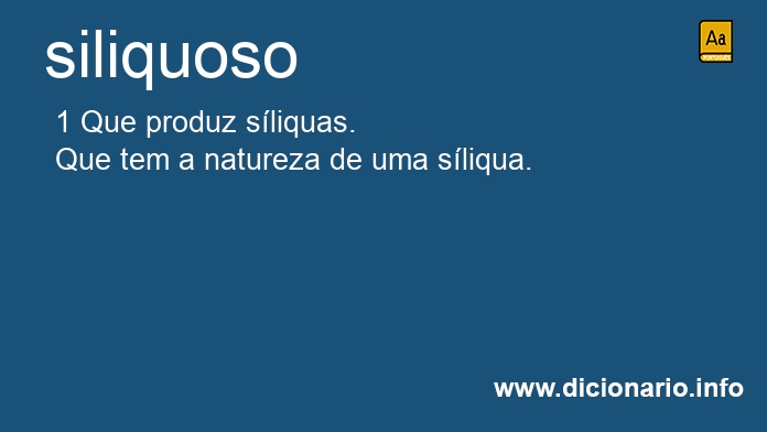 Significado de siliquoso