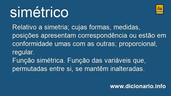 Significado de simtricos