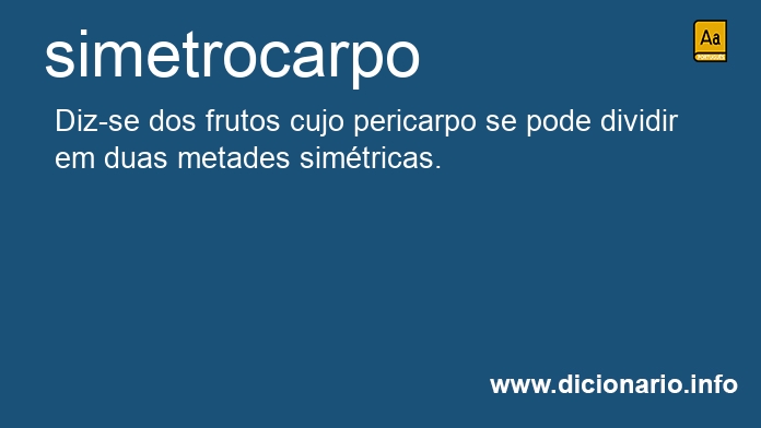 Significado de simetrocarpo