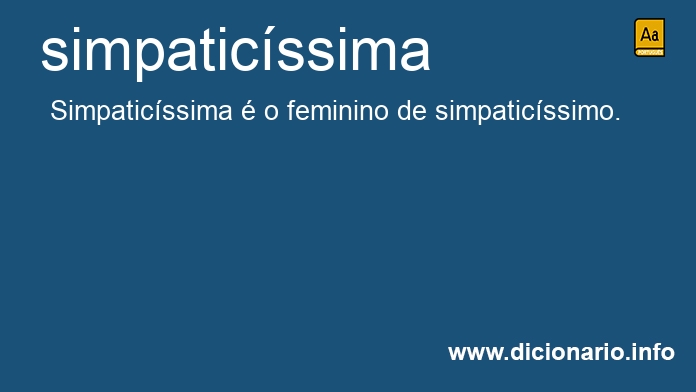 Significado de simpaticssima