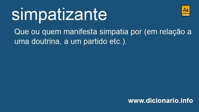 Significado de simpatizante