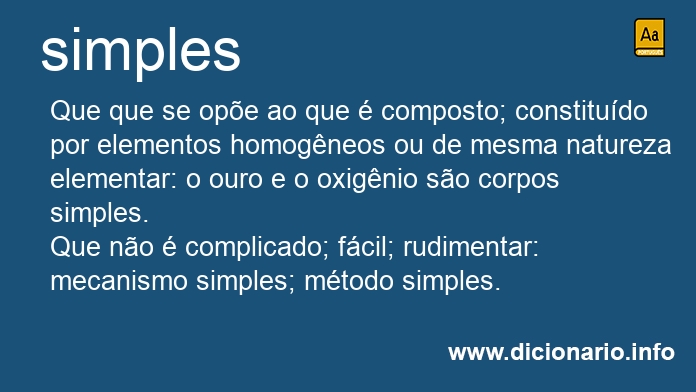 Significado de simples