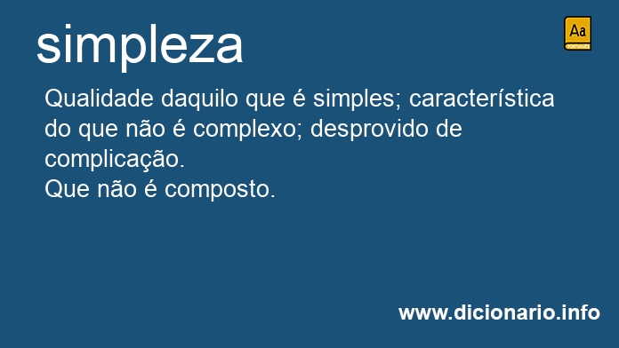 Significado de simpleza