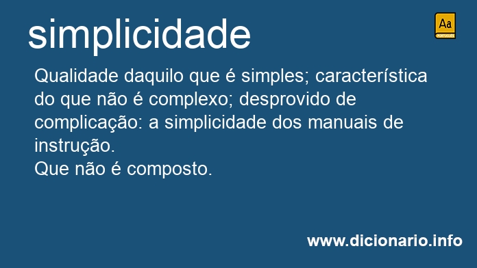 Significado de simplicidade