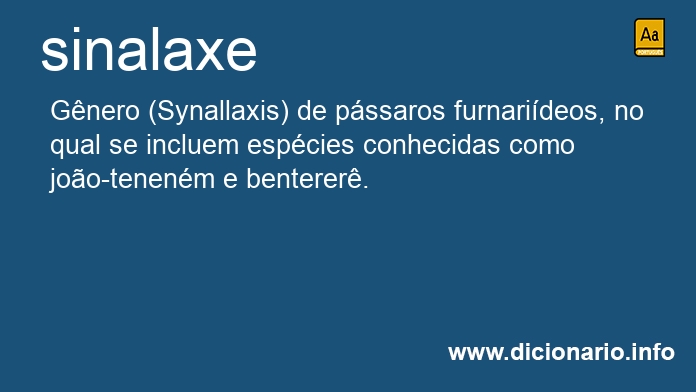 Significado de sinalaxe
