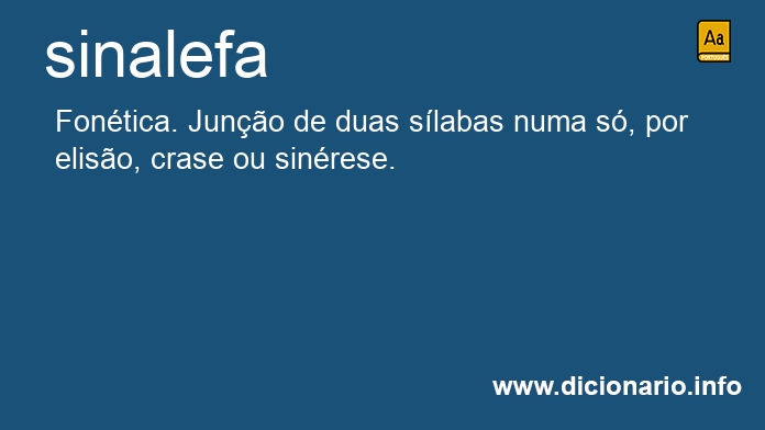 Significado de sinalefa