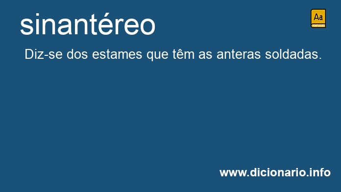 Significado de sinantreo