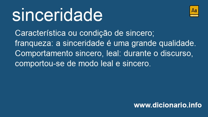 Significado de sinceridade