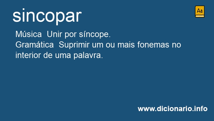 Significado de sincopar