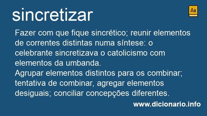 Significado de sincretize