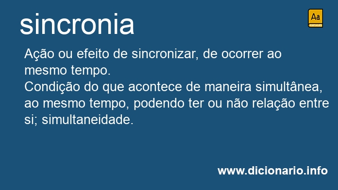 Significado de sincronia