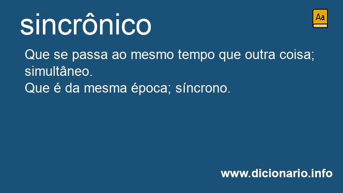 Significado de sincrnica