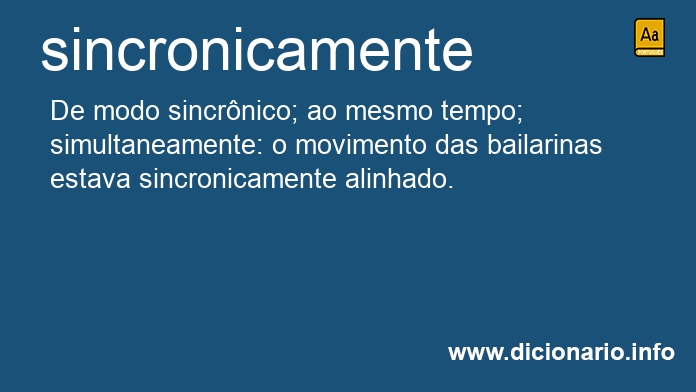 Significado de sincronicamente
