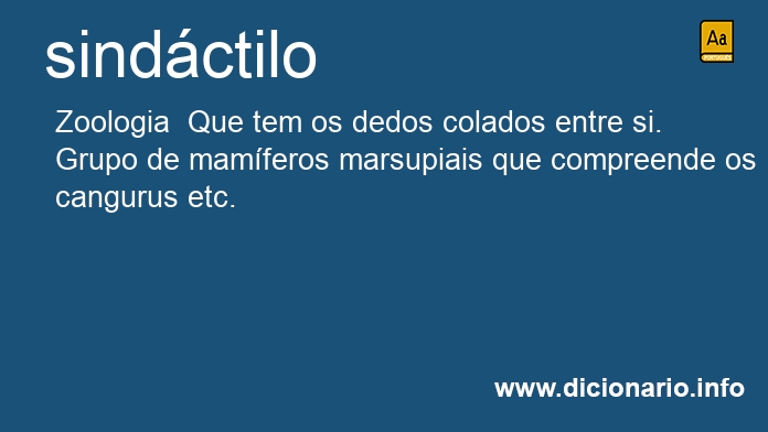 Significado de sindctilo