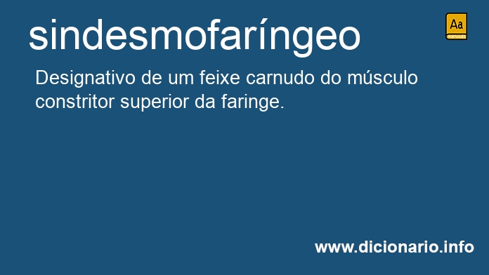 Significado de sindesmofarngeo