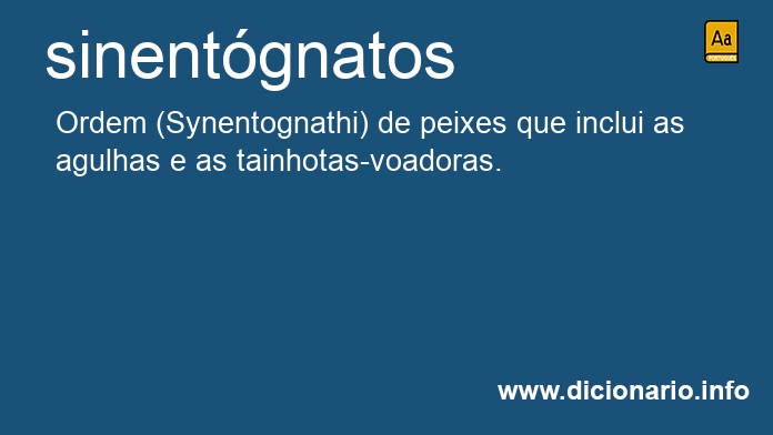 Significado de sinentgnatos