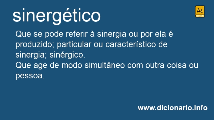 Significado de sinergtico