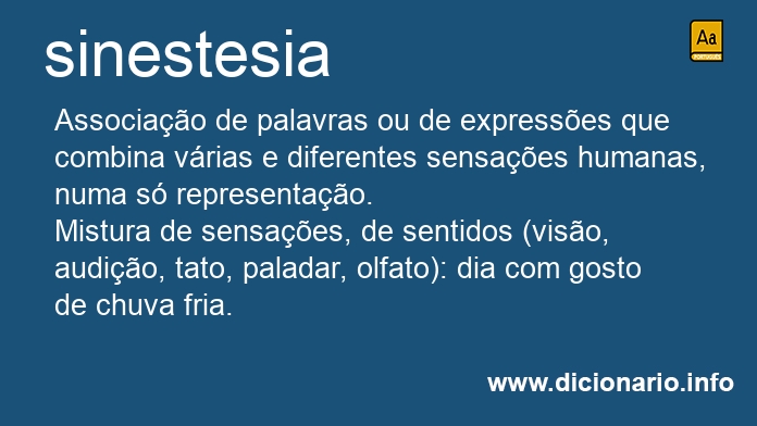 Significado de sinestesia