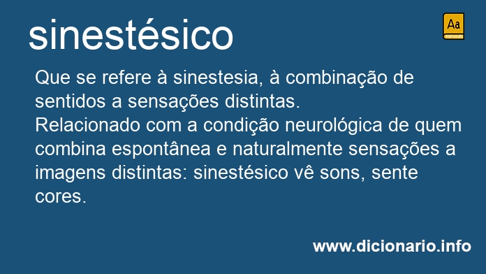 Significado de sinestsico